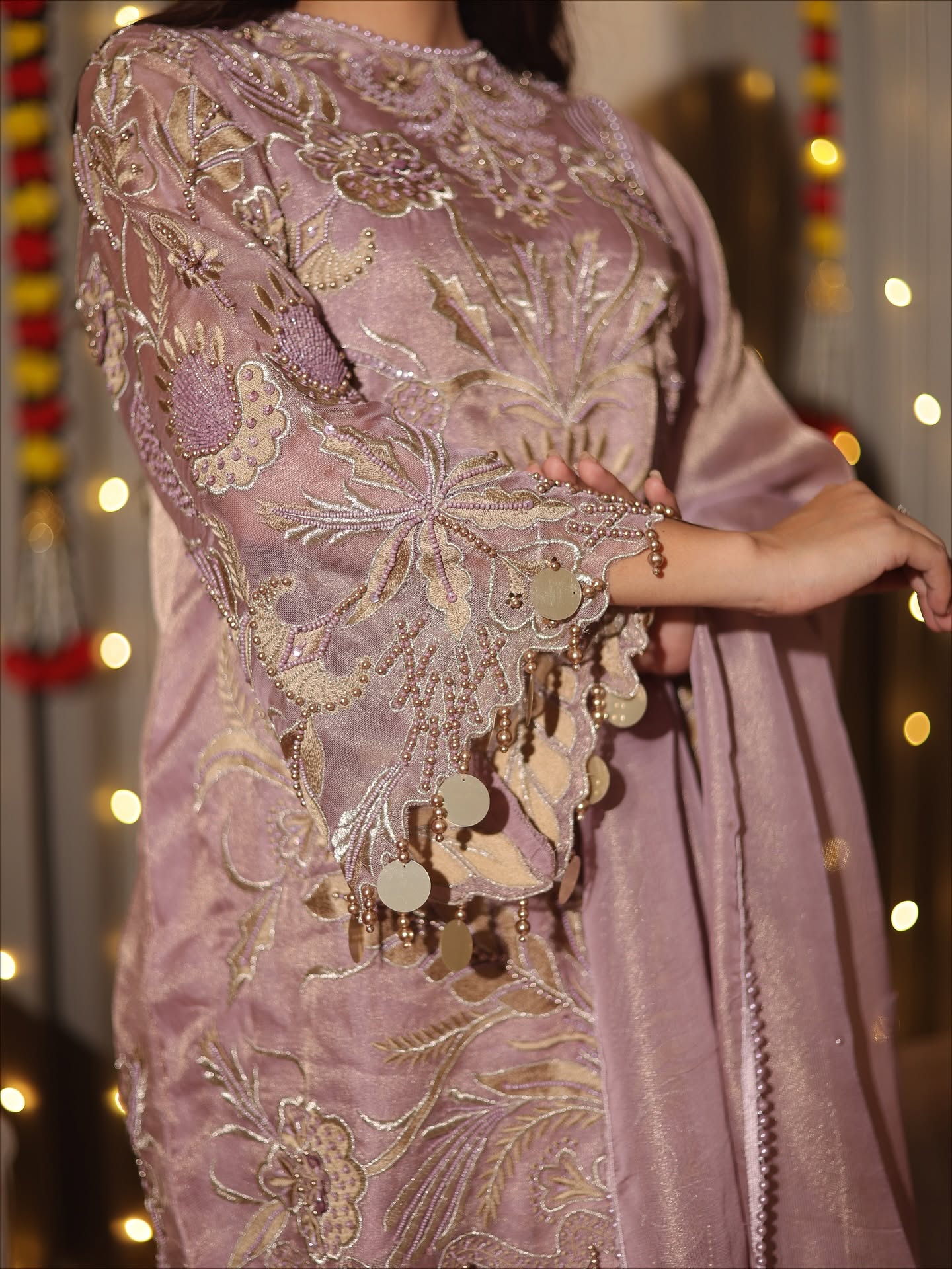 Hand-Embroidered Organza Sets